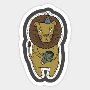 Circus Lion Sticker